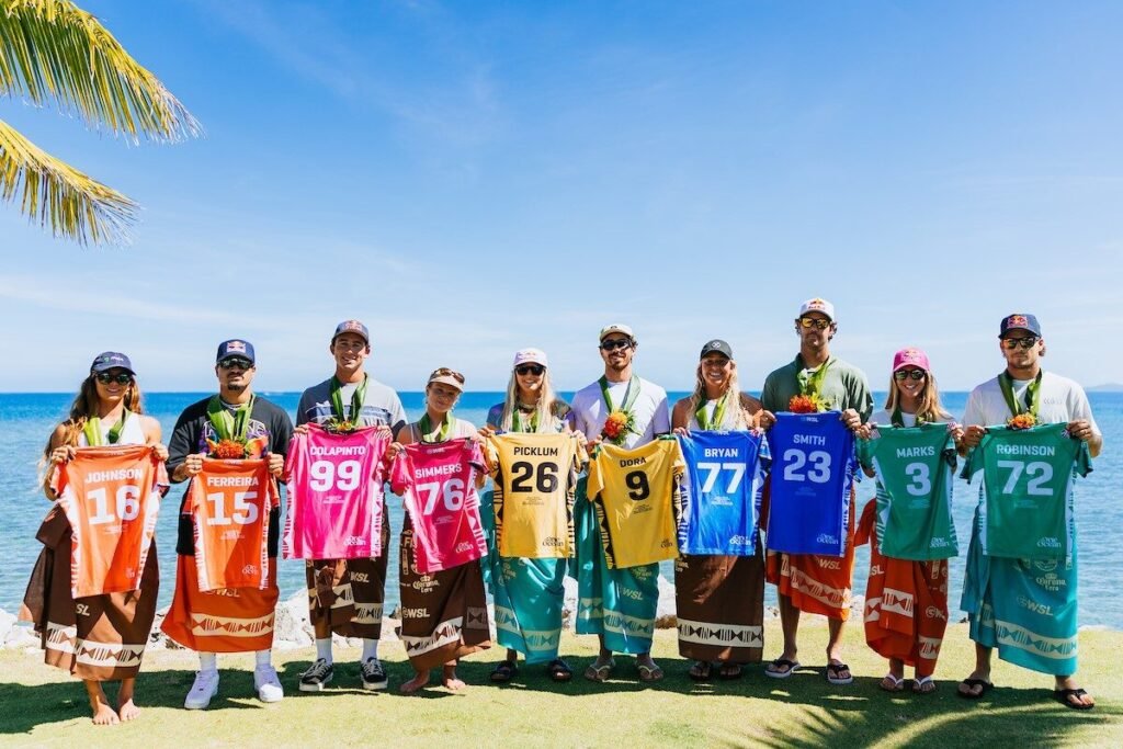 Top wsl surfer s vyving for the world surfing title
