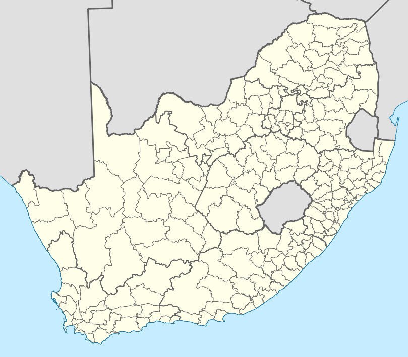 South africa municipalities 2016 blank