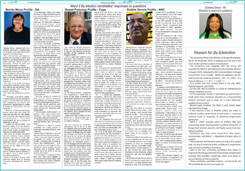 Ward 2 Candidates Profiles